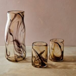 Fumé Hand Blown Glass Carafe