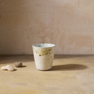 Kazegama-Fired Porcelain Cup, Celadon Glaze, no.3