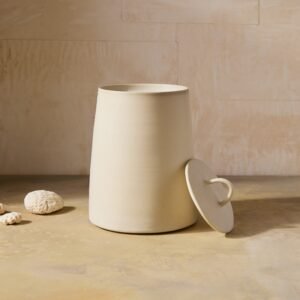 Matte Lidded Jar, Tall